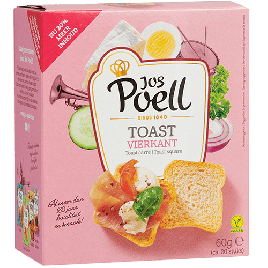 Jos Poell Traditionele vierkante toast