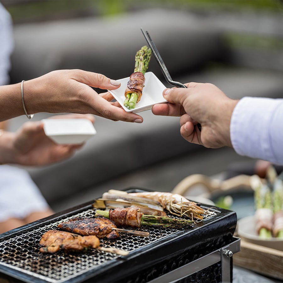 Yakiniku roestvrijstalen barbecue pincet 21 x 2,5 x 1 cm