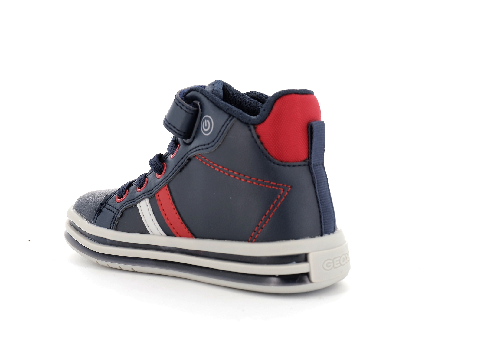 Geox-J PAWNEE BOY-J16FGC Matières combinées Marine Rouge