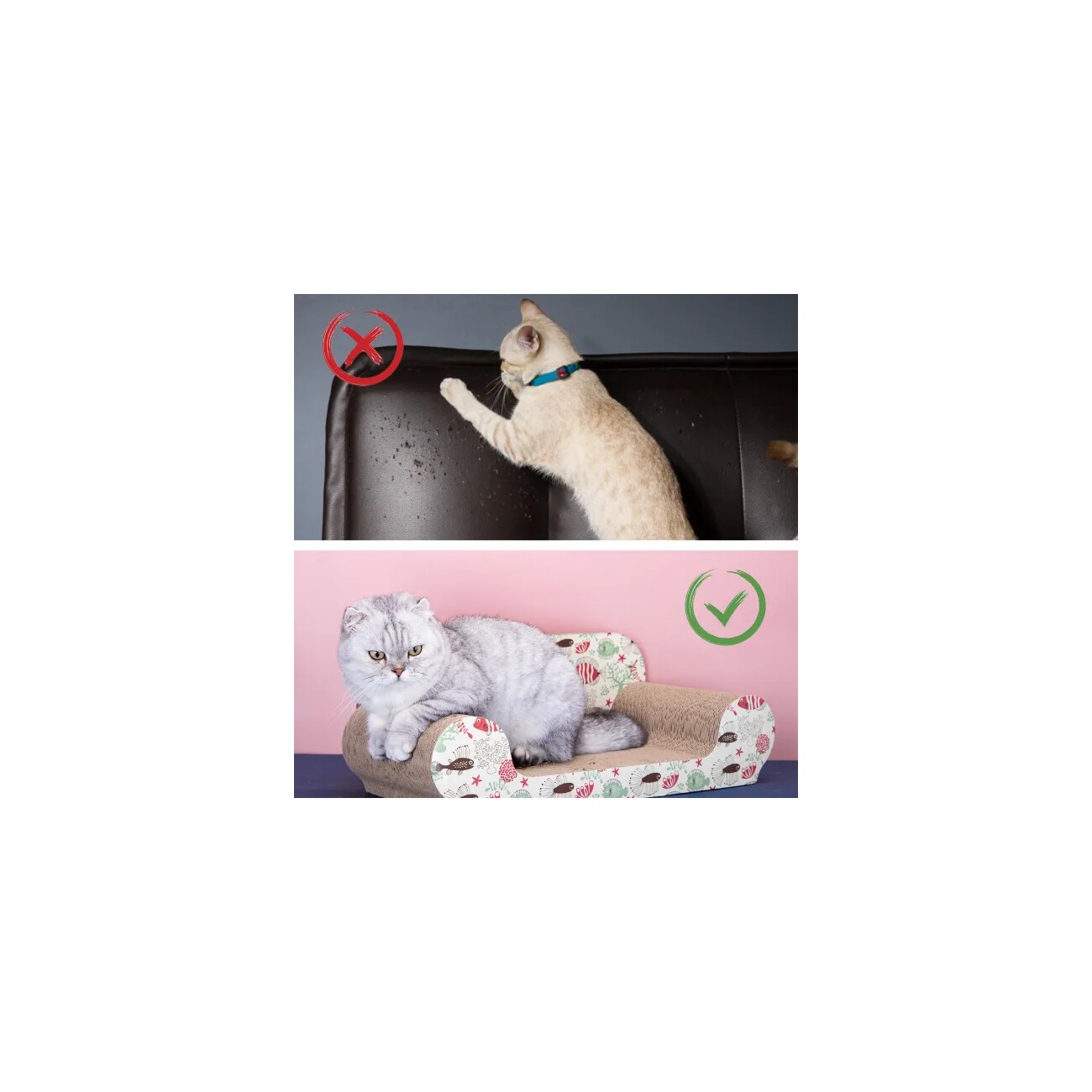 nobleza – Kratzspielzeug aus Pappe mit Katzenminze