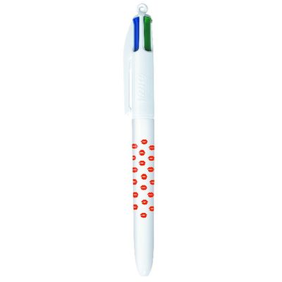 BIC 4 Couleurs Messages - 3 Stylos à bille 4 couleurs - 1 mm - Collection Love