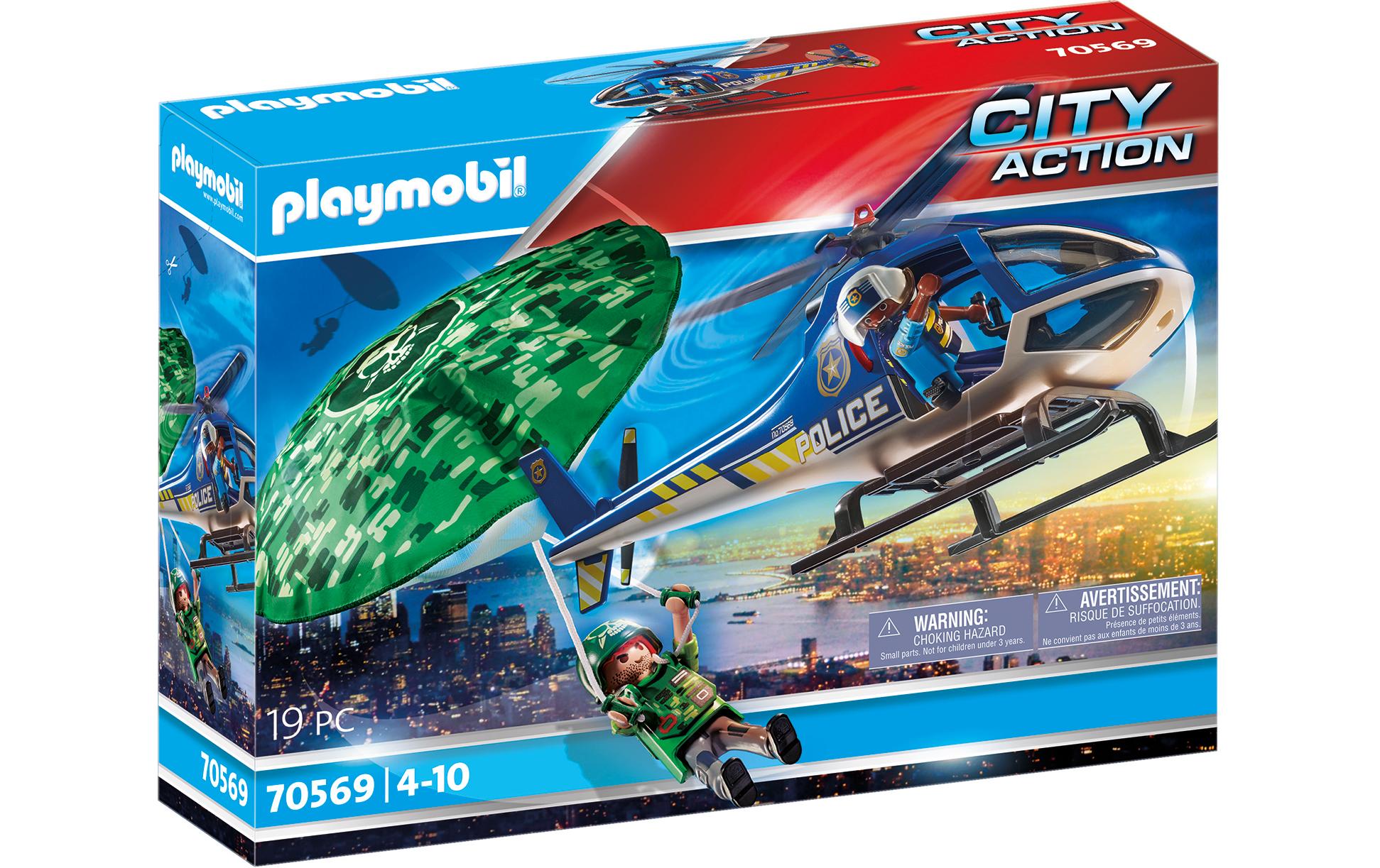 City Action Polizei-Hubschrauber:Fallschirm-Verfolgung 70569Polizei-Spielset