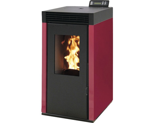 Marina 8 stalen pelletkachel, bordeaux, 7,4 kW