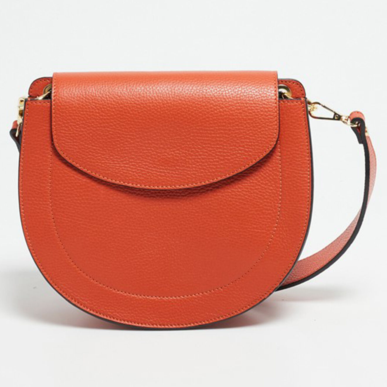 Christian Laurier Sac bandoulière en Cuir Sélène orange - 26x20.5x8 cm