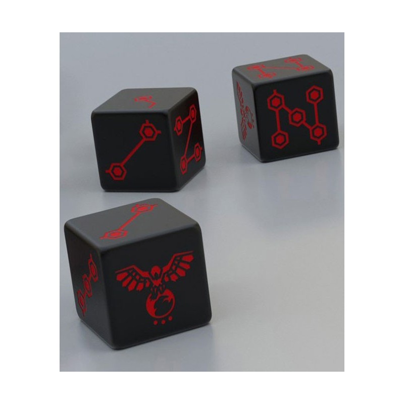 3 dices Legion (noir et rouge)