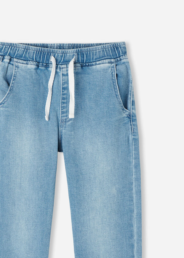 Calças de moletom jeans stretch para meninas