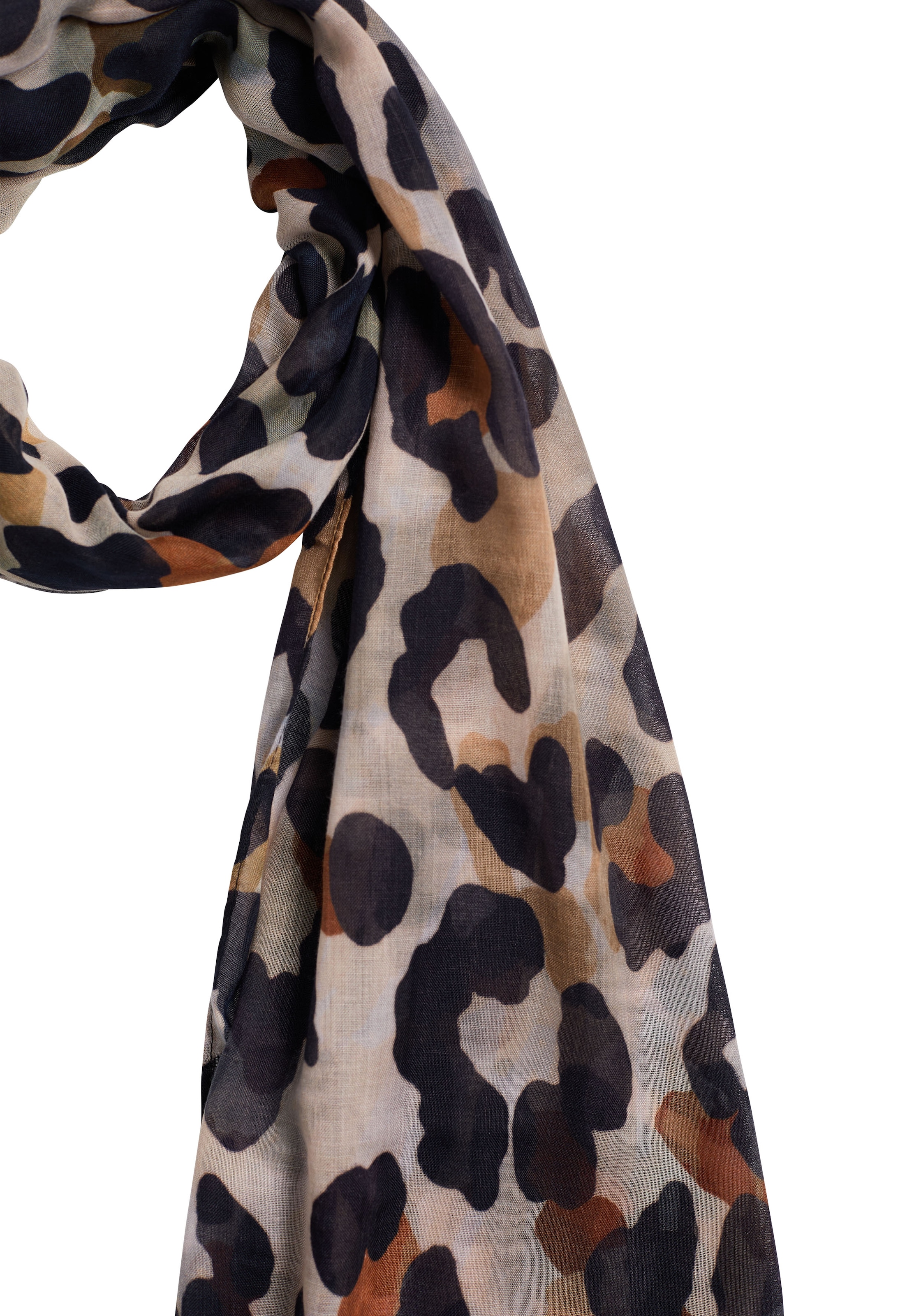 Laura Scott Modetuch in Schalform mit trendigem Leo-Allover-Druck