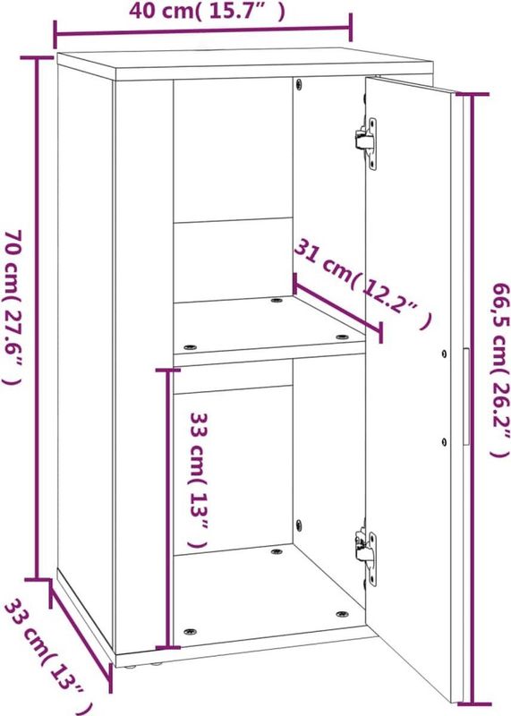 vidaXL - Dressoir - Hout - Sonoma Eikenkleurig
