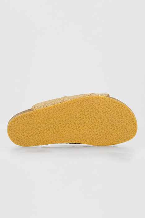 Raffia-Sandalen, Klettriemen, Kork-Tieffußbett, Weite H