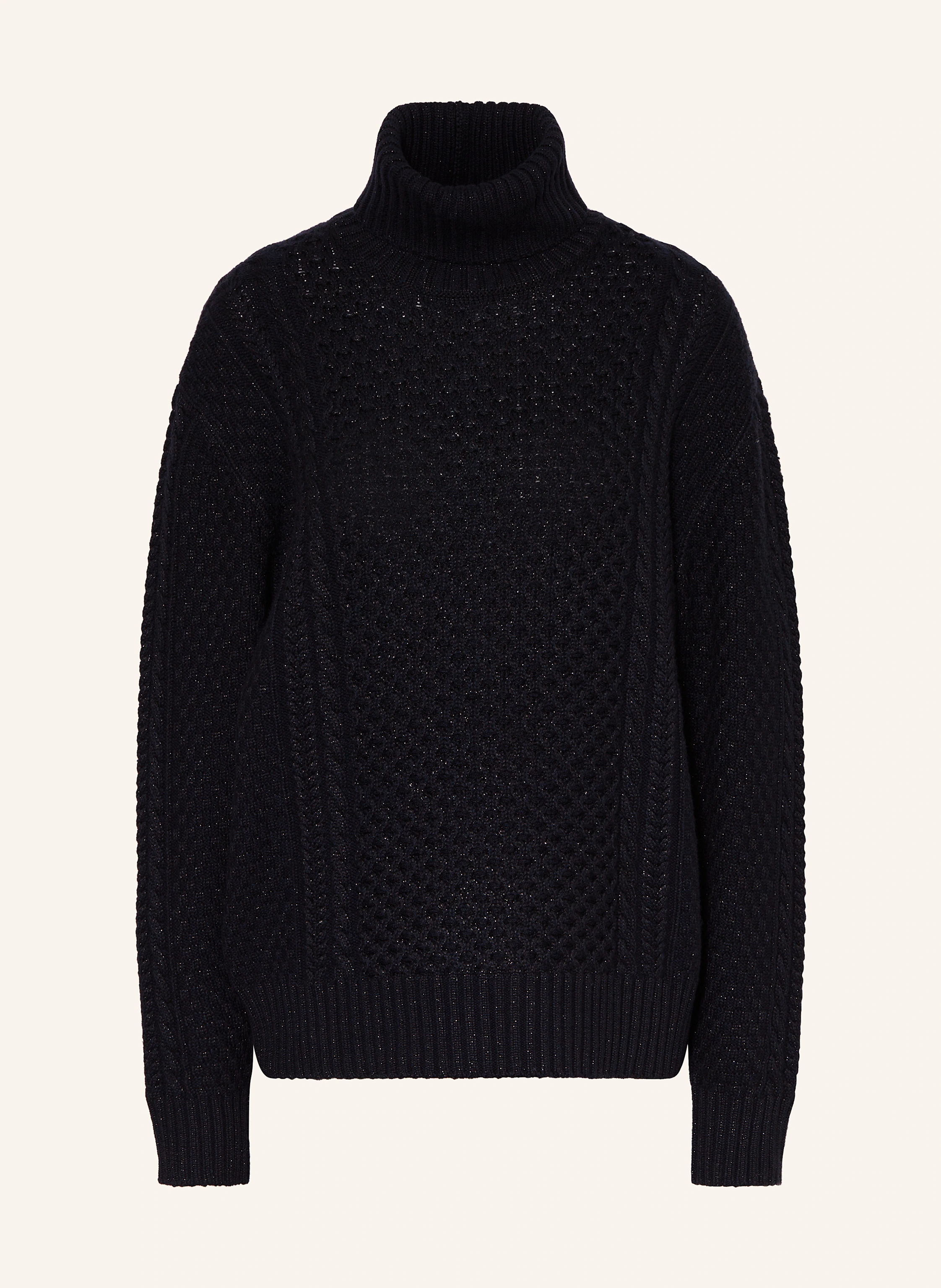 FABIANA FILIPPI Rollkragenpullover mit Glitzergarn