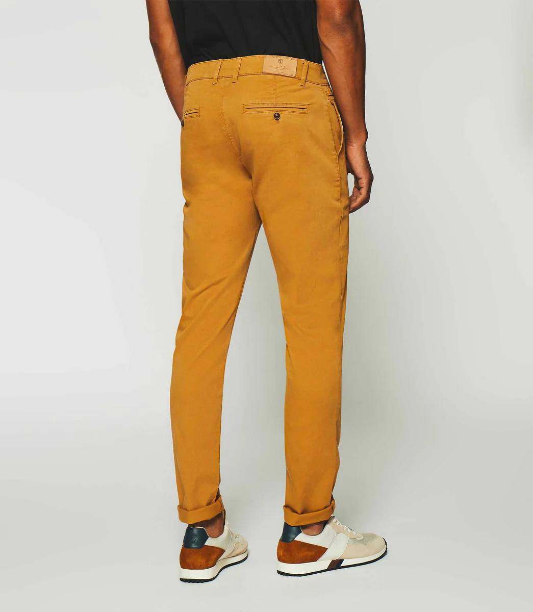 Pantalon slack slim camel PACHELOR