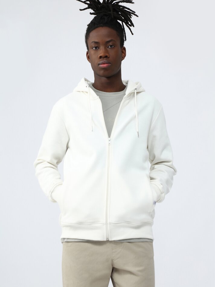 Jaqueta básica com capuz - Off-white