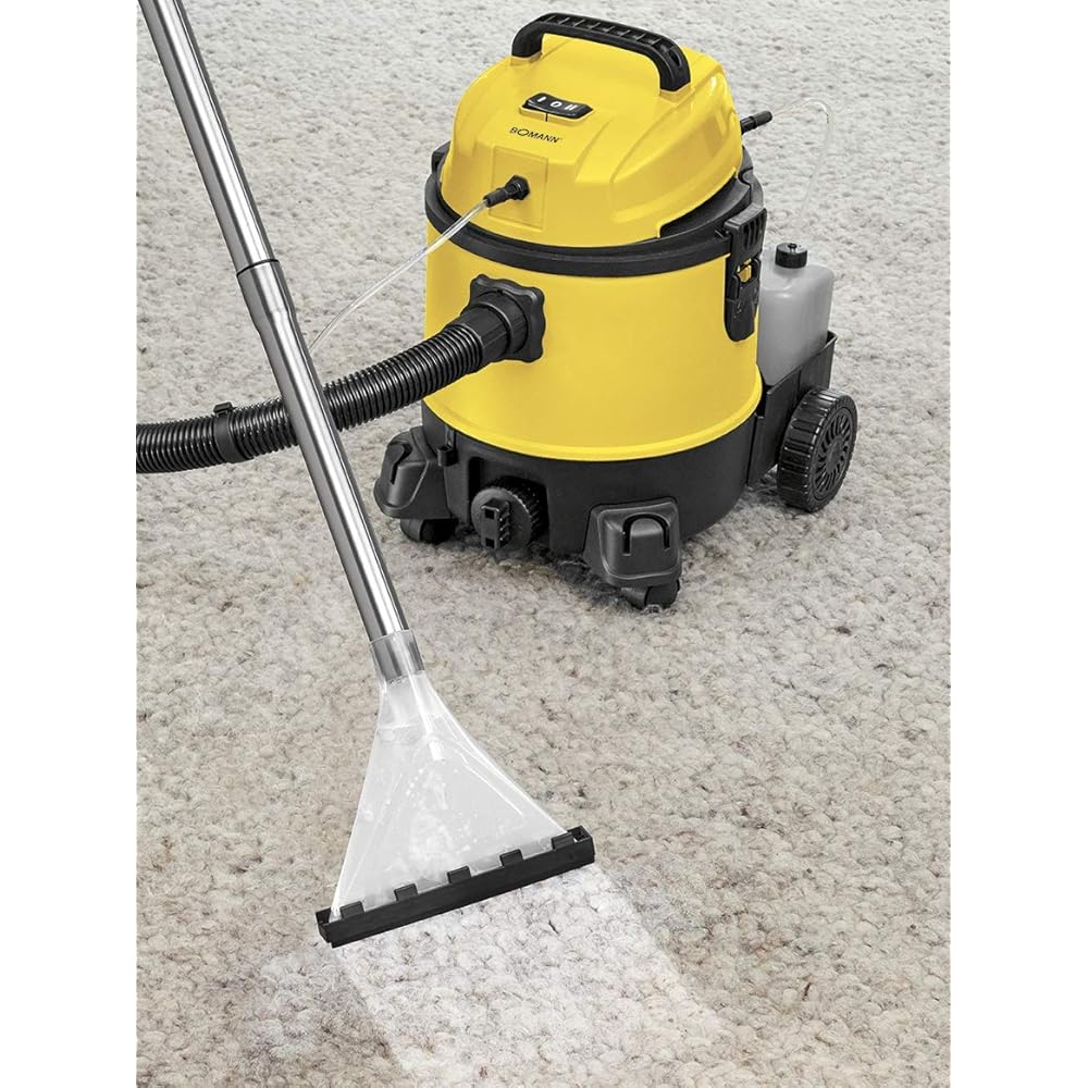 Bomann Aspirateur injecteur extracteur - Aspirateur Vapeur Nettoyeur - Netttoyeur Professionnel - Aspirateur Laveur - Aspirateur de Bricolage - Dry/Wet - 1200 W - Réservoir 20 l - Jaune/Noir : Cuisine et Maison