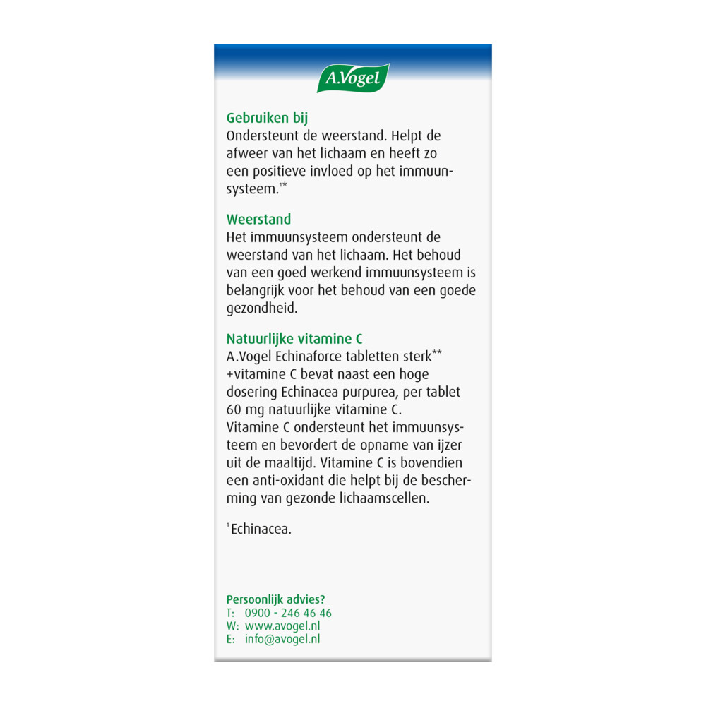 A.Vogel Echinaforce Sterk + Vitamine C45 tabletten