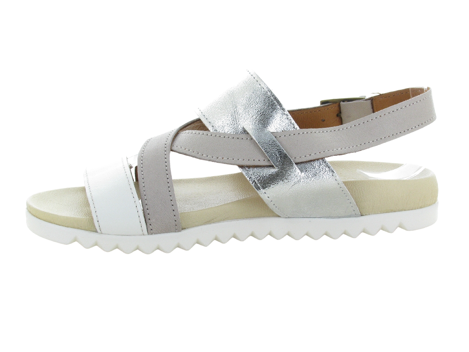 Elue par nous-JILLUSION Cuir Blanc Argent