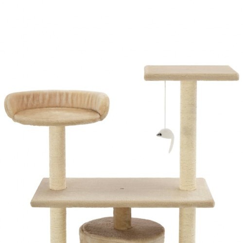 Poste de sisal bege para arranhar