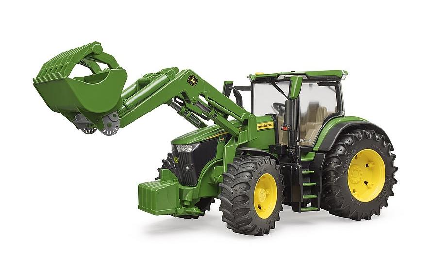 Landwirtschaftsfahrzeug John Deere 7R 350 mit FrontladerSpielzeug-Traktor im Massstab 1:16