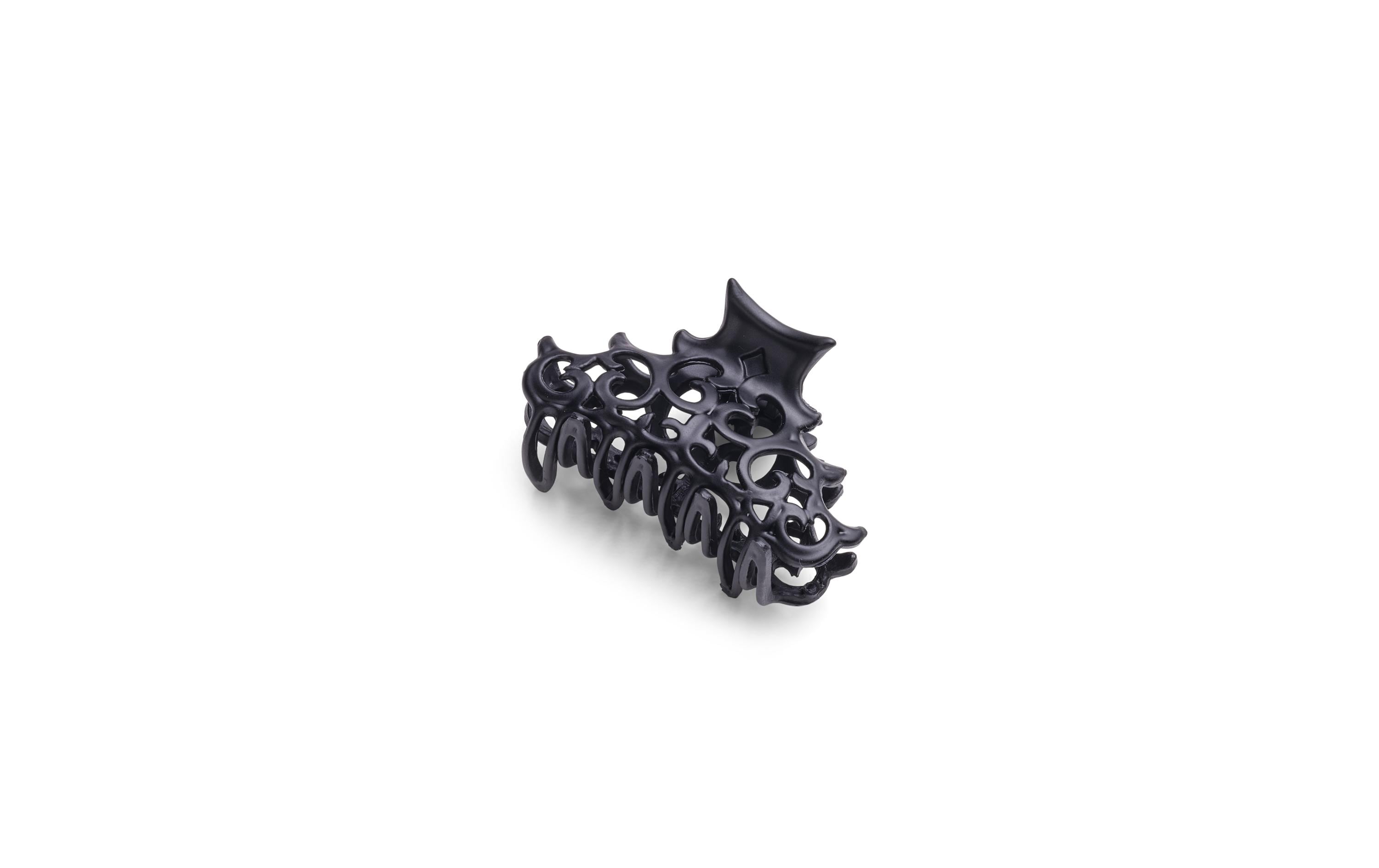 Haarklemme 6 cm, schwarz mattSchwarze Haarklammern mit flachen Zähnen