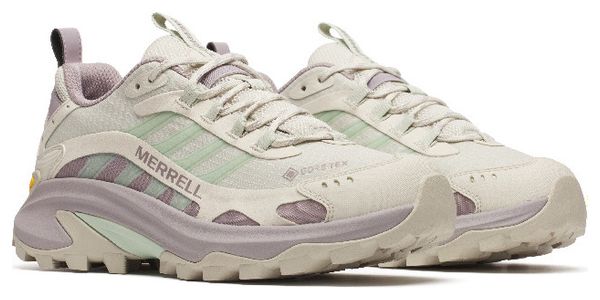 Chaussures de Randonnée Merrell Moab Speed 2 Gore-Tex Beige/Violet Femme