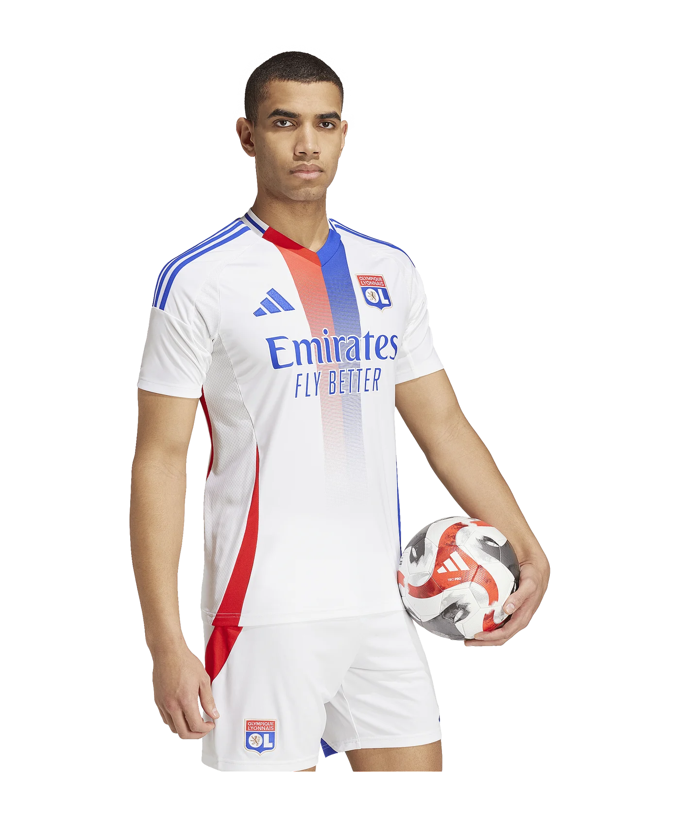 adidas Olympique Lyon Trikot Home 2024/2025 Weiss
