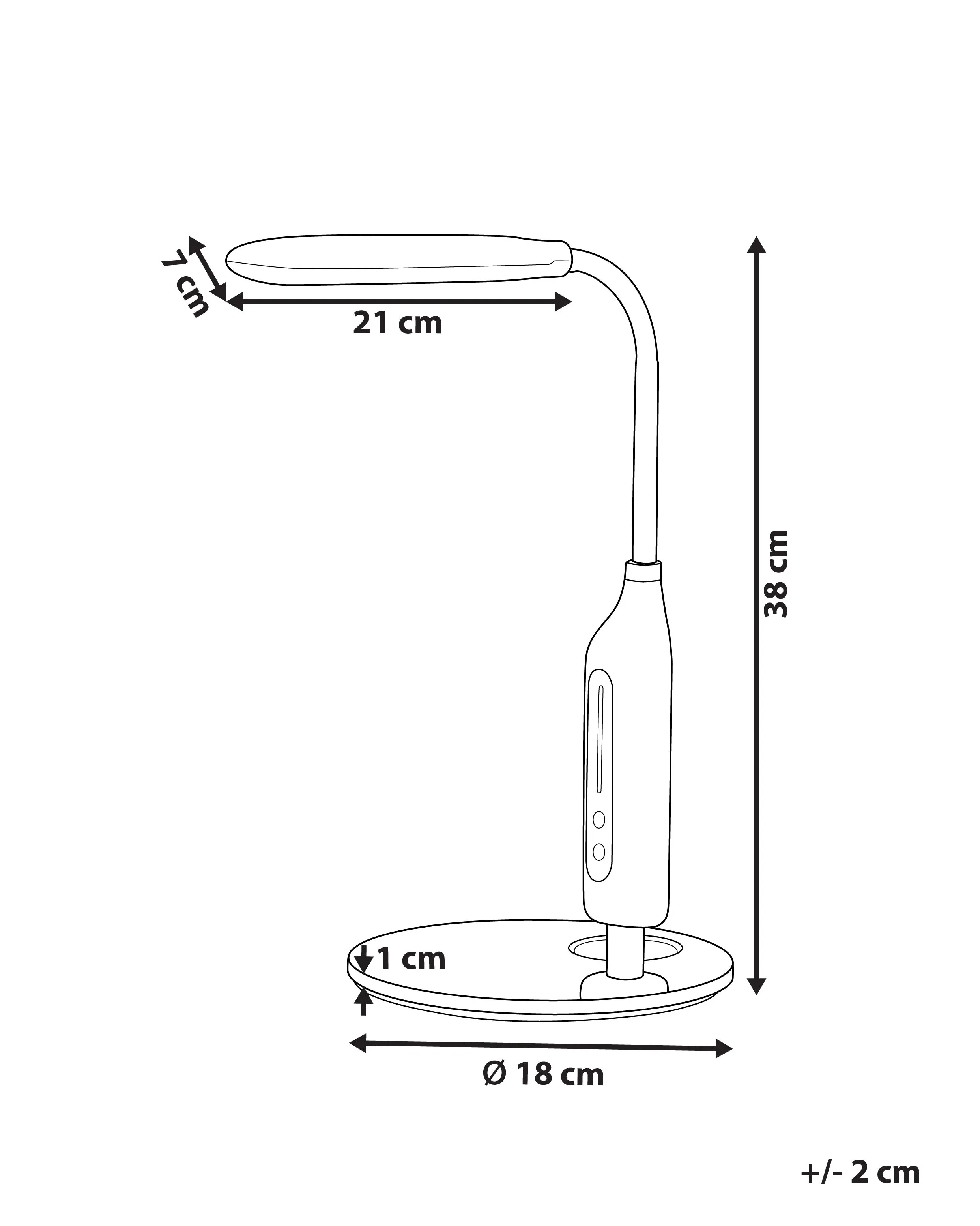 LED bureaulamp CYGNUS met dimmer Metaal Zwart
