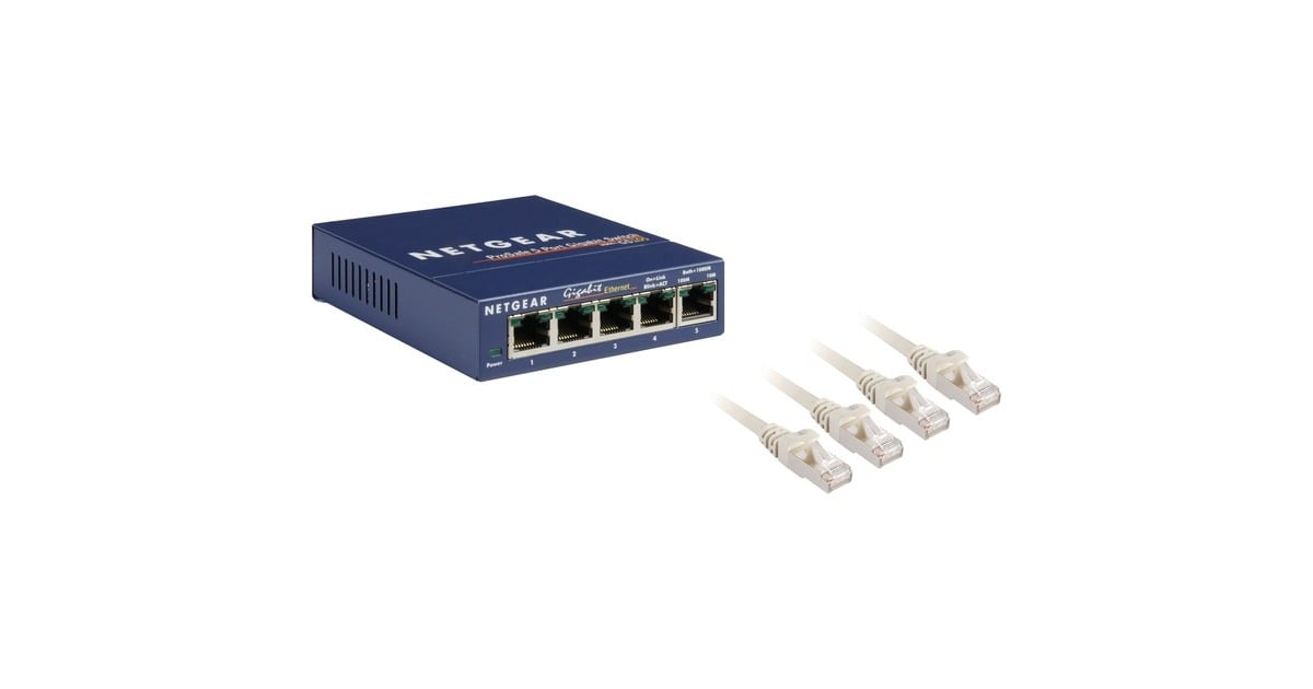 NetgearGS105GE switch  (Blauw, Retail)