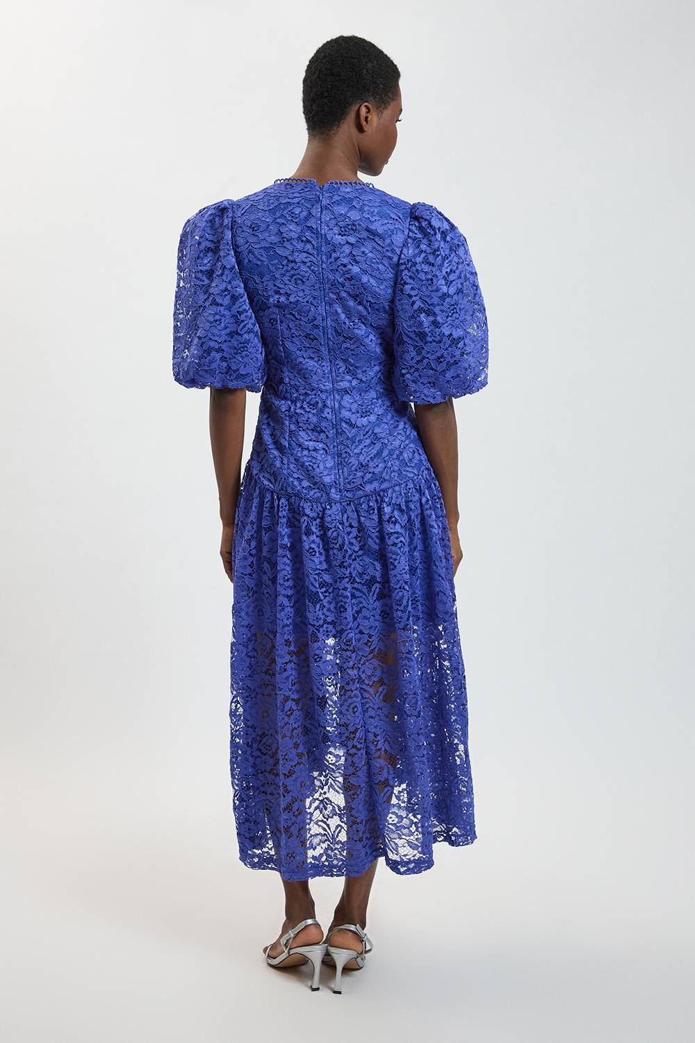 KarenMillen Robe Midi En Dentelle À Ourlet À Volants