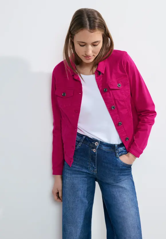 Color Jeansjacke - pink sorbet