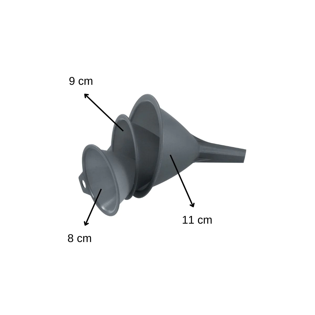 Lot de 3 entonnoirs en plastique Fackelmann