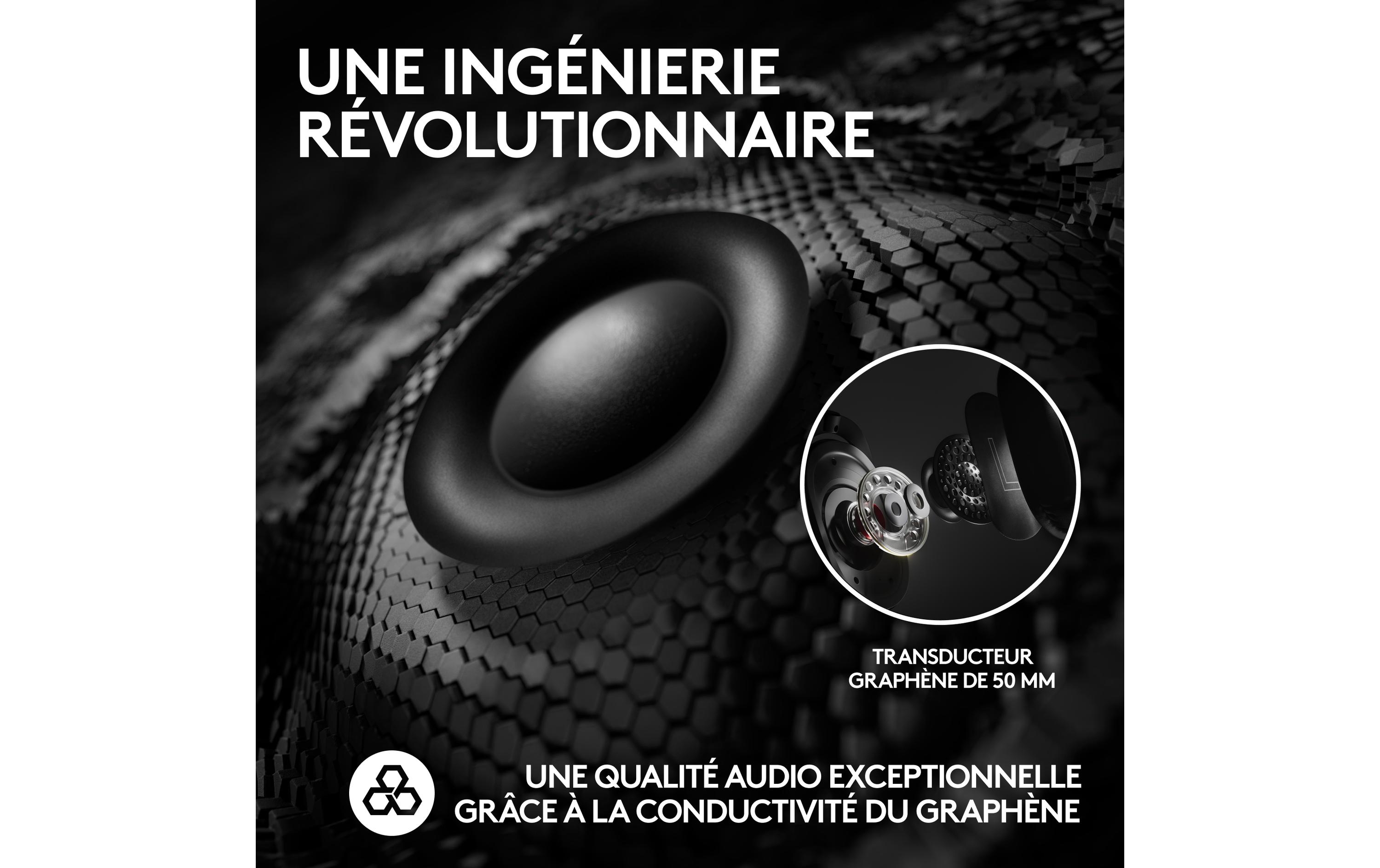 Headset G Pro X 2 Wireless Lightspeed Gaming Schwarz<br>Kabelloses Over-Ear-Headset mit Surround-Sound und weichem Ohrpolster