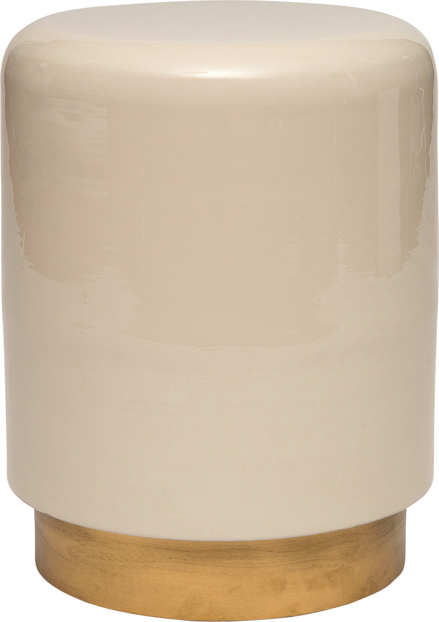 Intratuin poef Glazuur crème / goud D 35 H 40 cm
