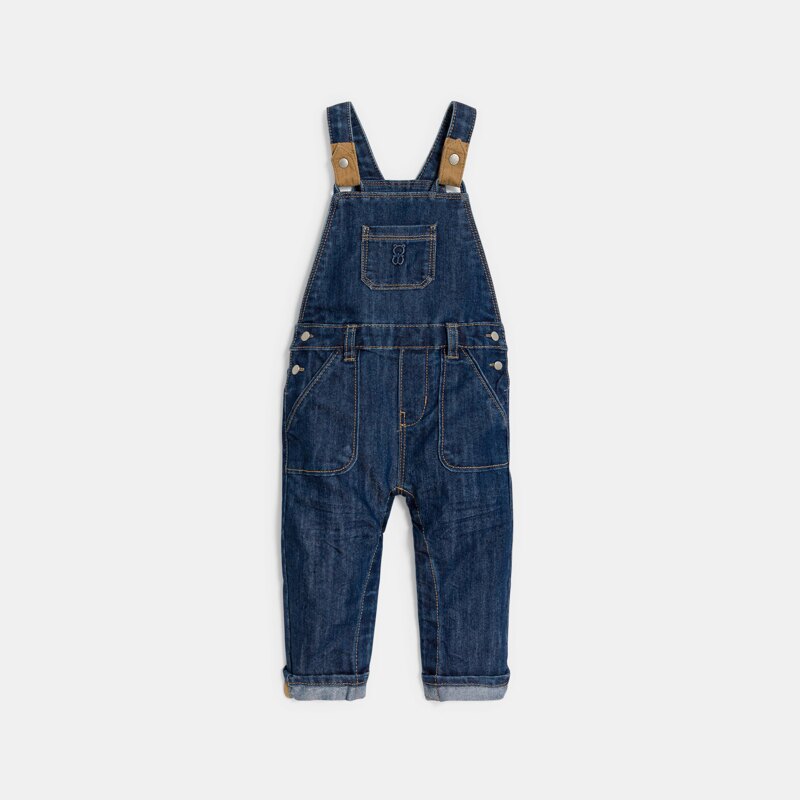 Salopette en jean bleue bébé garçon Bleu
