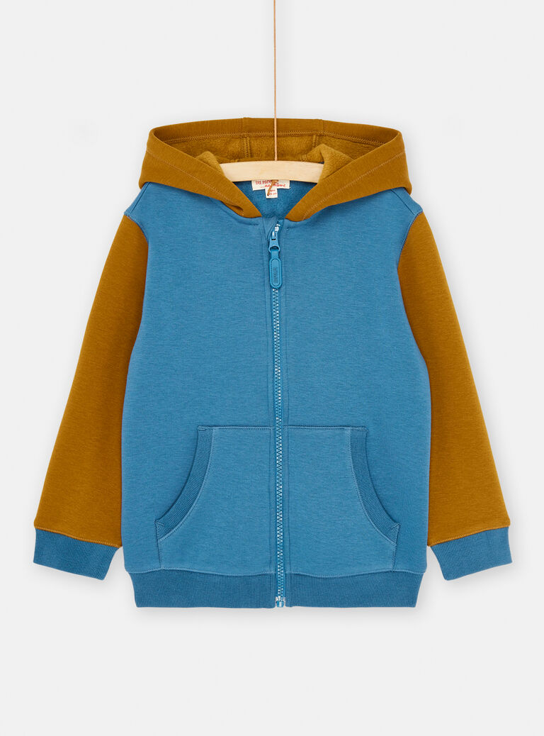 Gilet bleu de France et kaki pour garçon