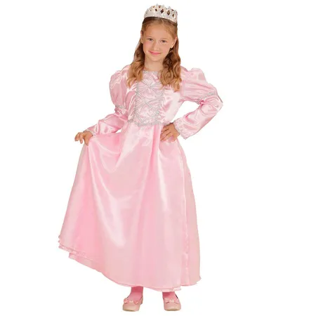 Widmann Kinderkostüm Märchenprinzessin rosa, Größe 104, Kleid & Krone