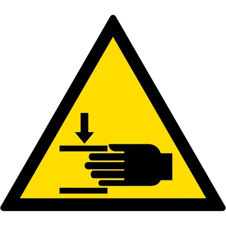 Panneau danger - Écrasement des mains - ISO 7010 - W024