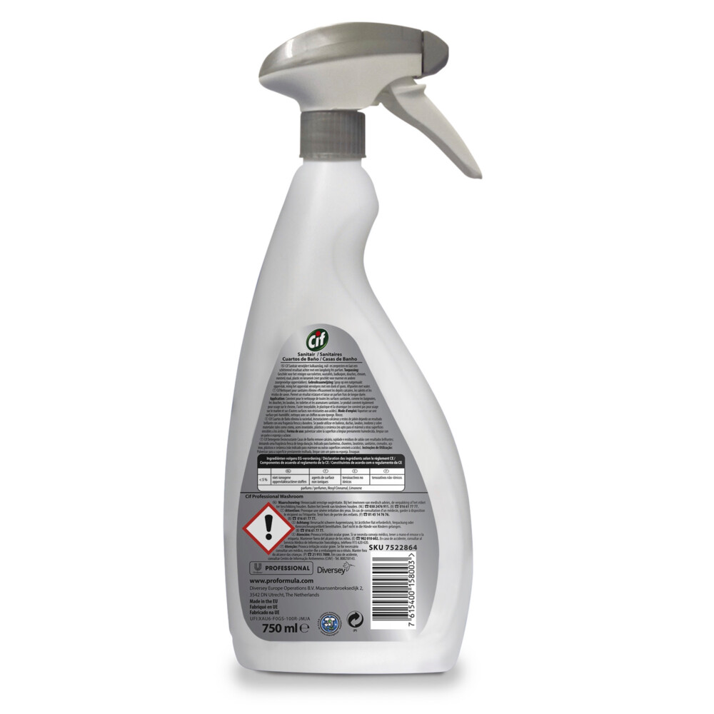 Cif Professional 2-in-1 Sanitairreiniger -en Ontkalker Pro Formula750 ml