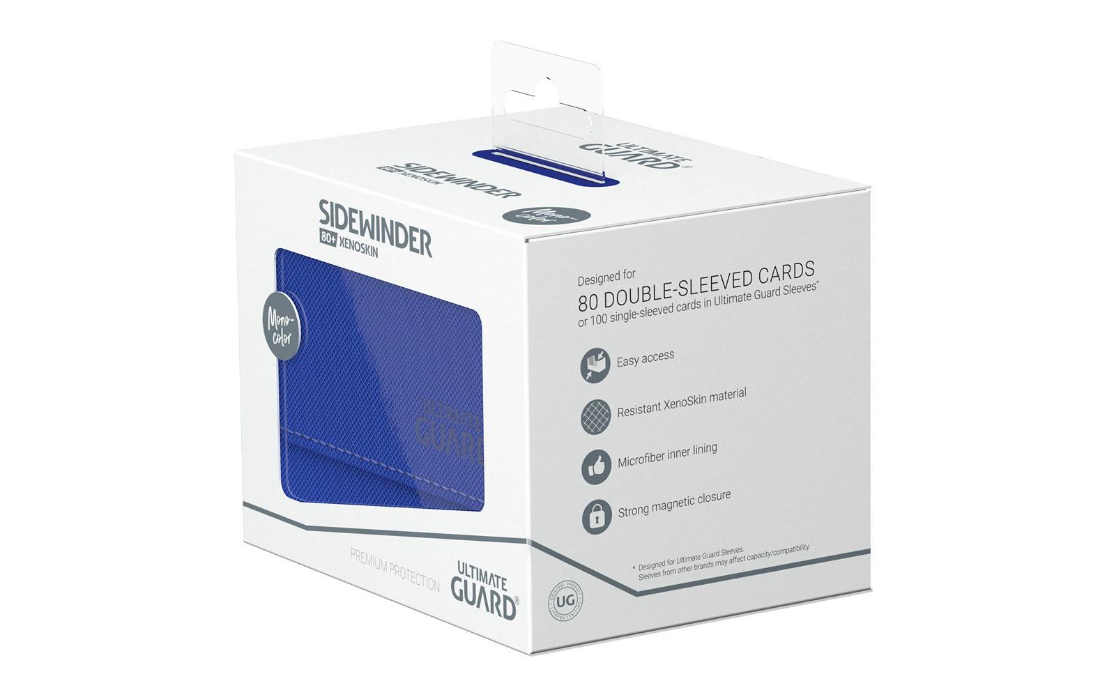 Kartenbox XenoSkin Sidewinder Monocolor 80+ BlauHochwertige Box für Sammelkarten in Standardgrösse