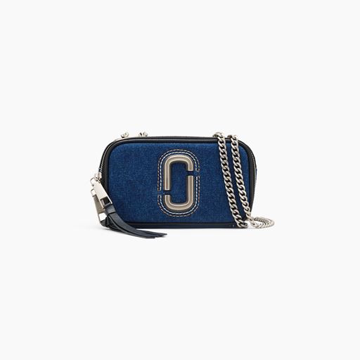 Marc Jacobs The Denim Chain Snapshot Crossbody, Dark Wash