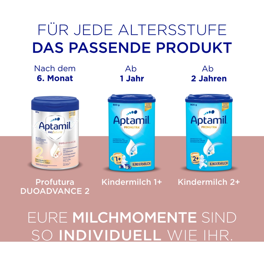 Aptamil Folgemilch Profutura Duo Advance 2 800 g nach dem 6. Monat