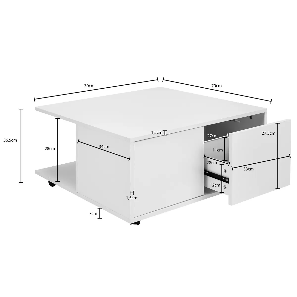 Couchtisch Macon weiss