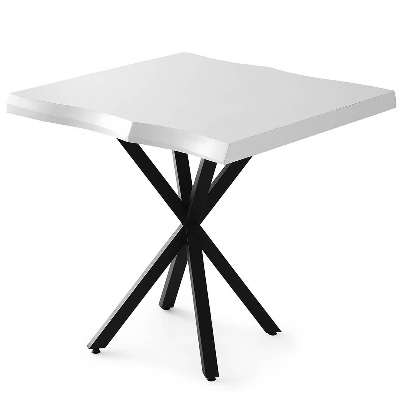 Homitis Table à manger Safir 1461 blanche - 80x75x80 cm