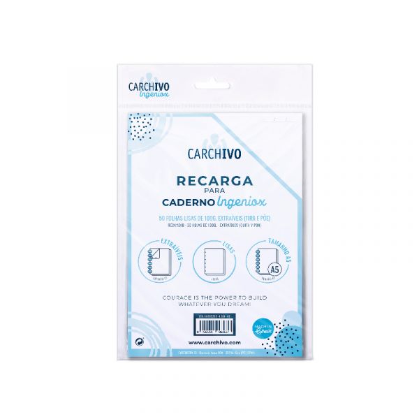 CarchivoRecarga Caderno Inteligente A5 Liso 50 Fls