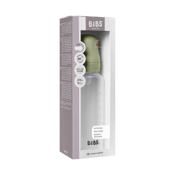 Bibs Fles - Medium Flow - 270 ml - Silicone - Sage
