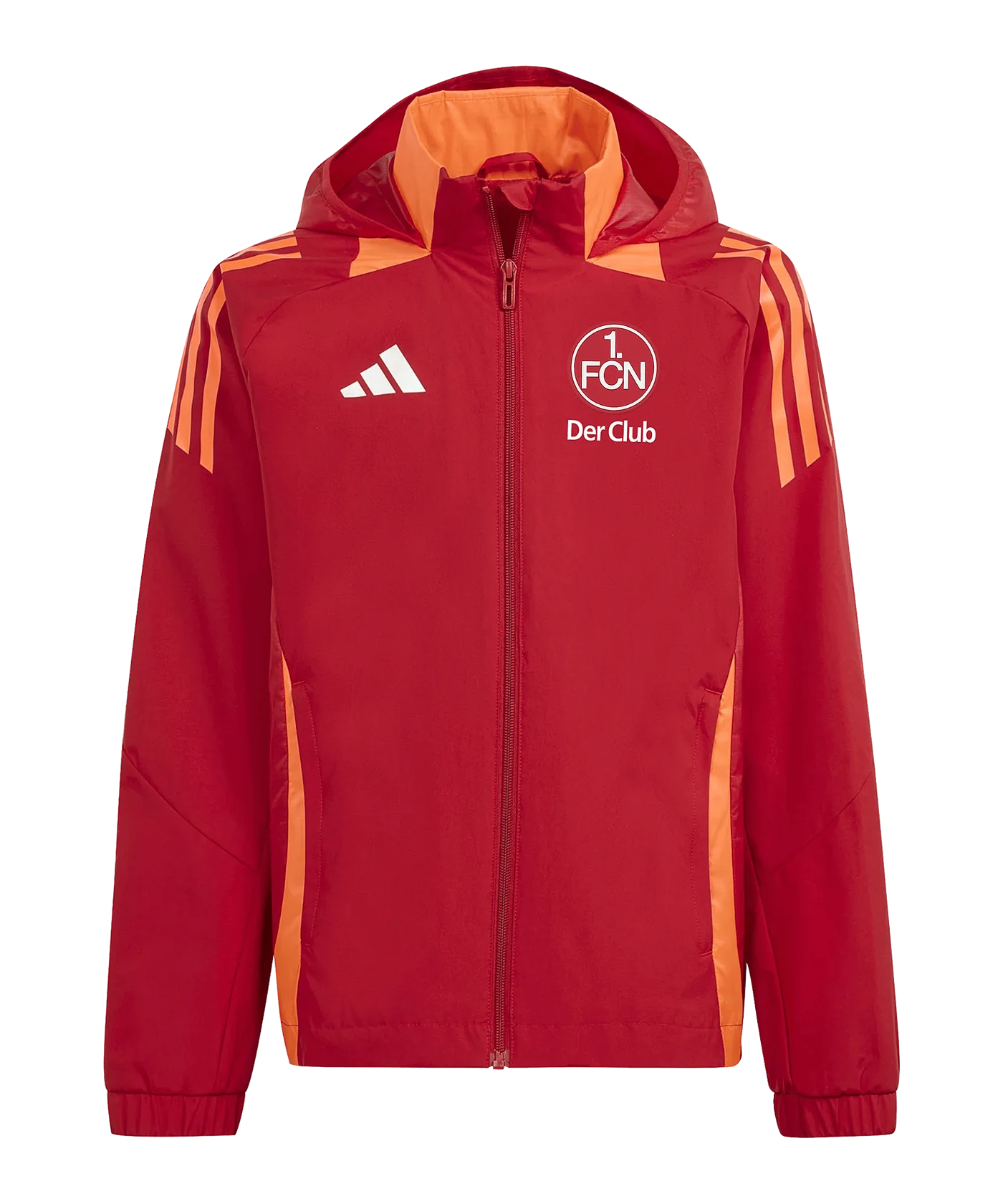 adidas 1.FC Nürnberg Allwetterjacke Kids Rot
