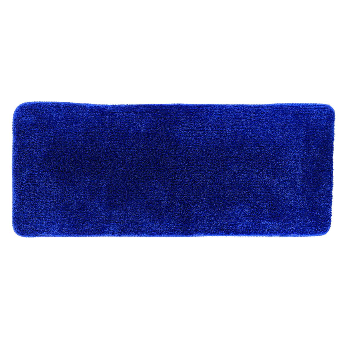 TAPIS MICROFIBRE DOUBLE 50X120CM DESSOUS LATEX BLEU MARINE