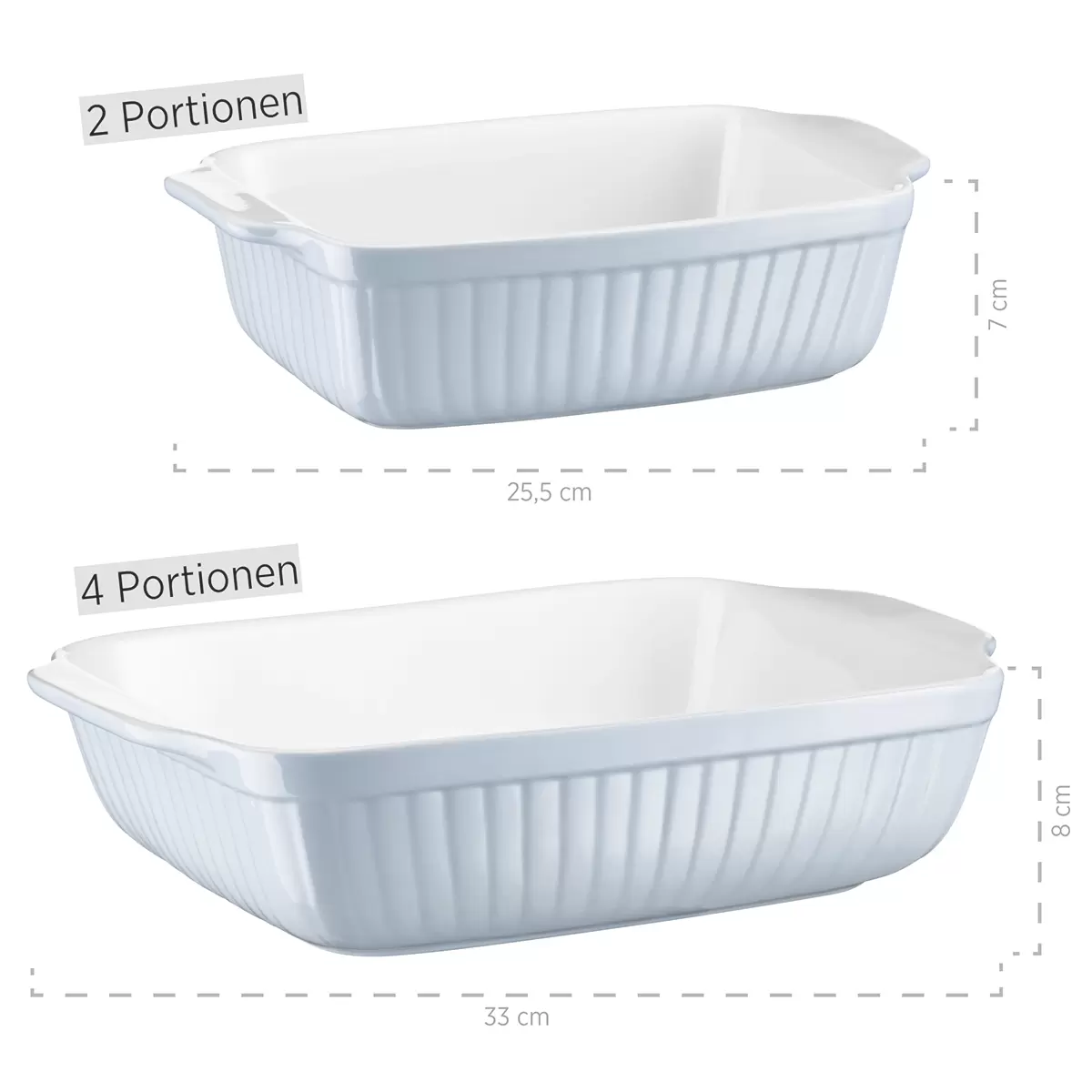 Auflaufform 2er Set KITCHEN TIME Blau