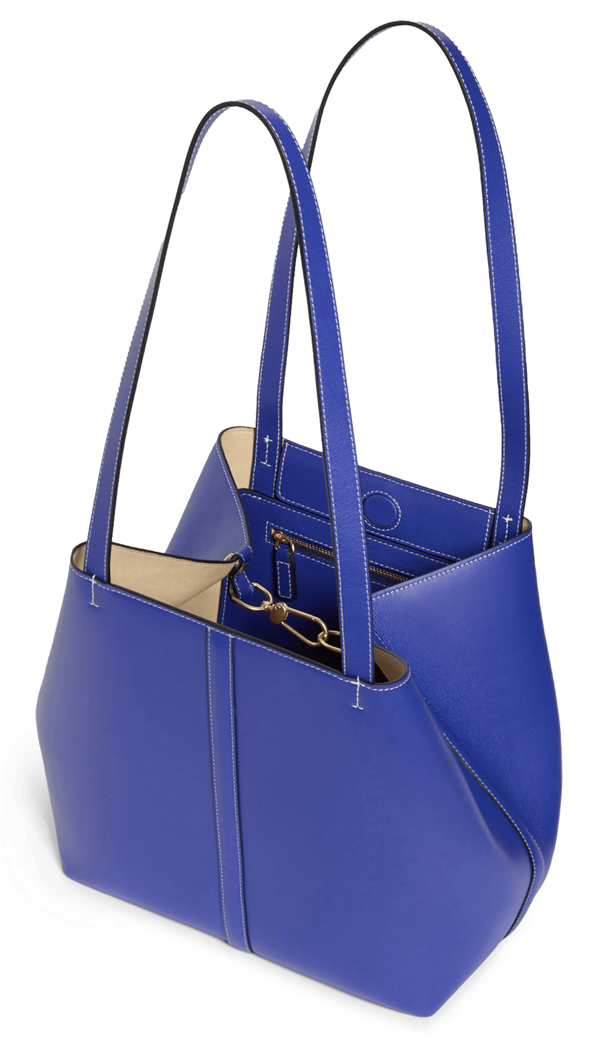 Petit cabas en cuir | Bleu