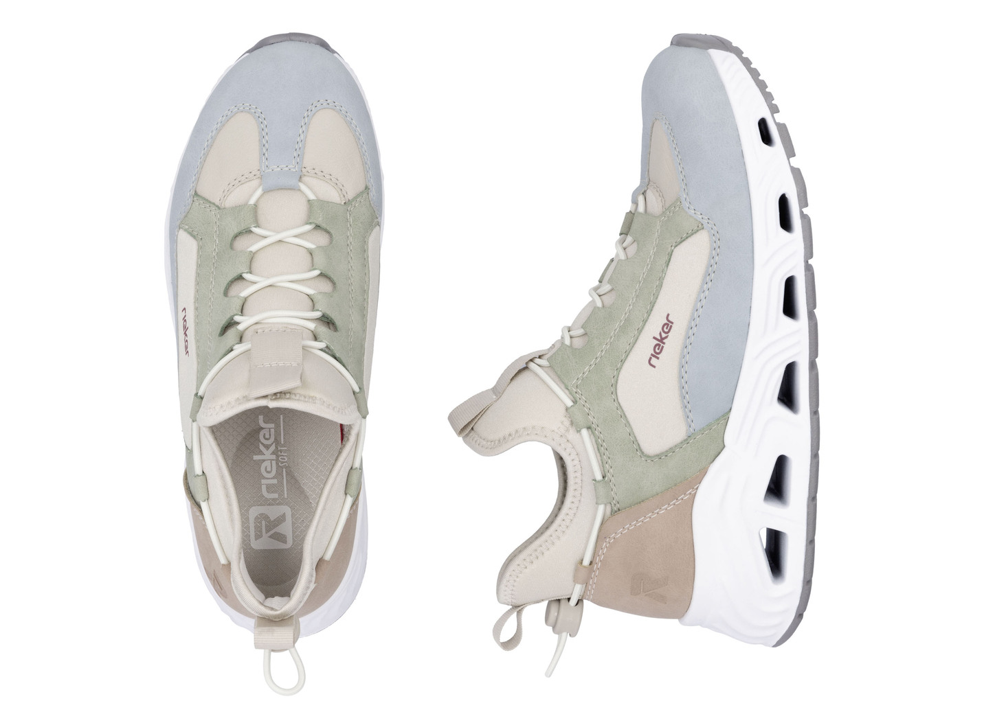 Rieker Bootie aus Nubuk-Synthetik und elastischem Textil