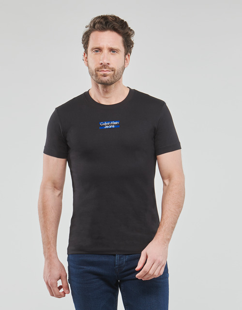 Calvin Klein Jeans - TRANSPARENT STRIPE LOGO TEE Negro
