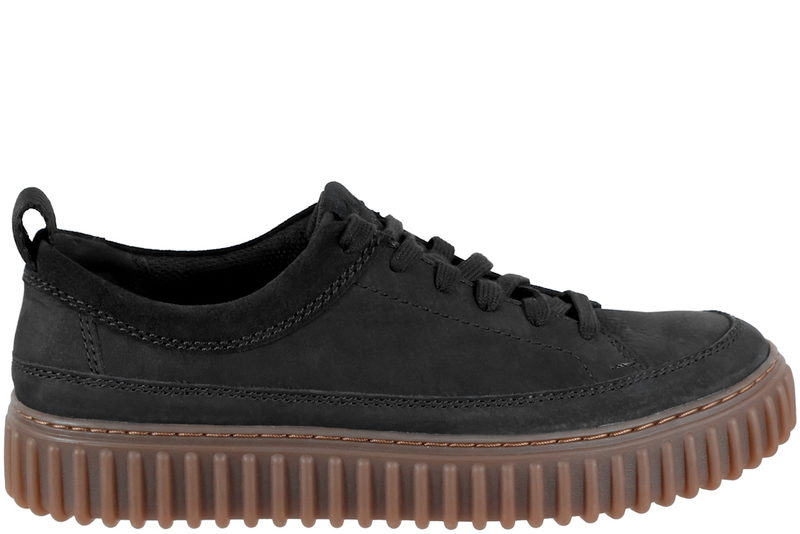 CLARKS TORHILL LACE SKO I SORT NUBUCK